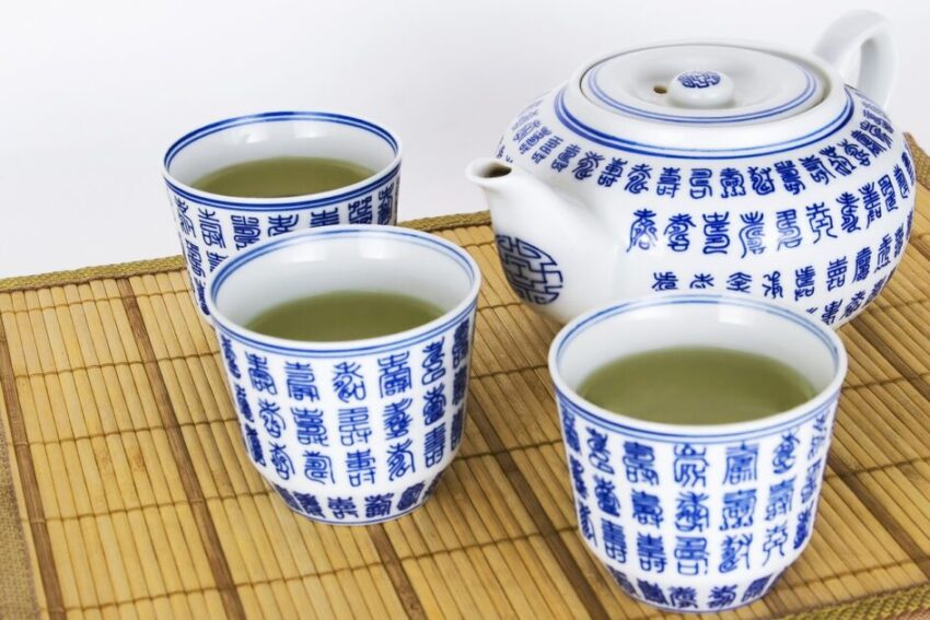 Traditional green tea in Chinese 
