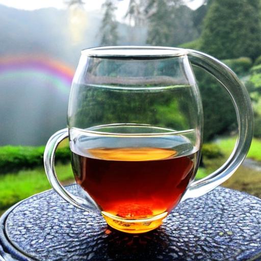 Oolong tea under a rainbow